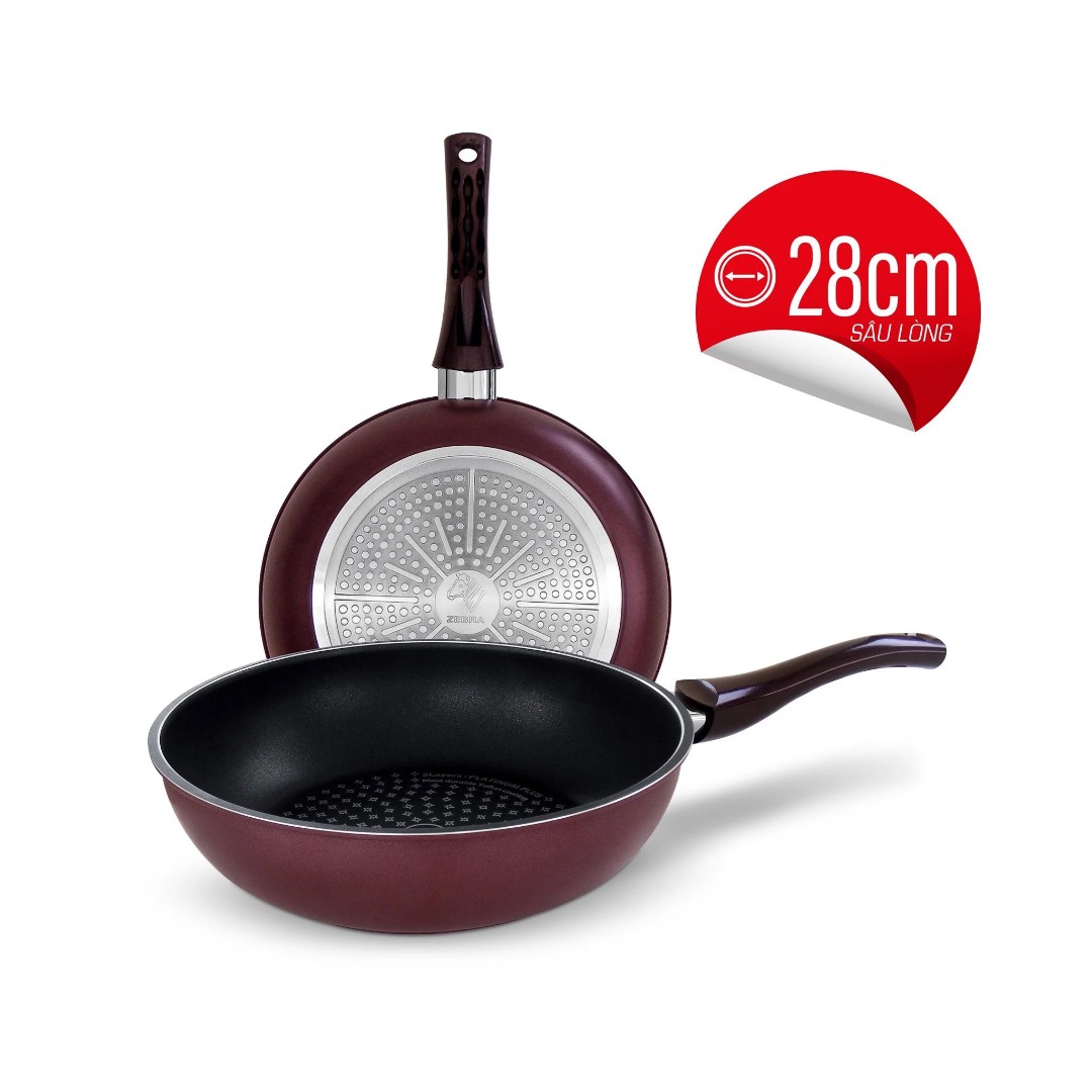 Chảo inox zebra chống dính sâu lòng platium plus ih 28 cm - 174659