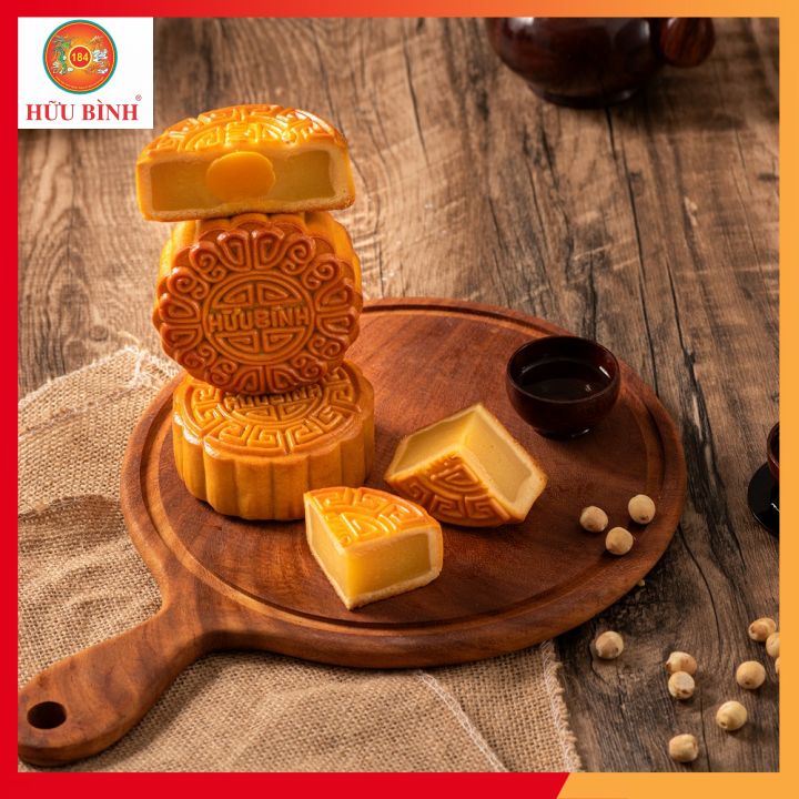 Bánh Trung Thu Nhân Đậu Xanh Trứng Muối 170g - Bánh Trung Thu Hữu Bình