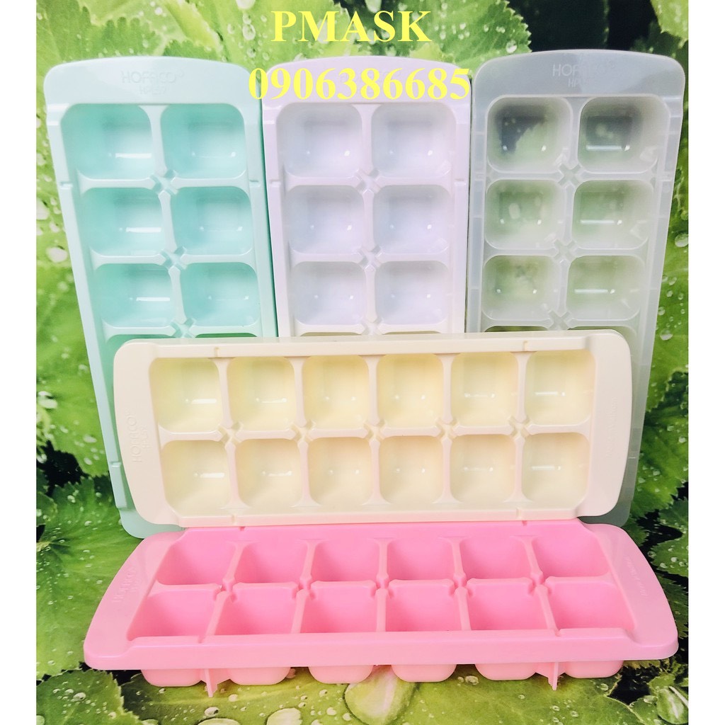 Vĩ làm đá Viên bằng nhựa cao cấp – Khay nhựa làm đá 12 viên – Vĩ đá vuông HPL59