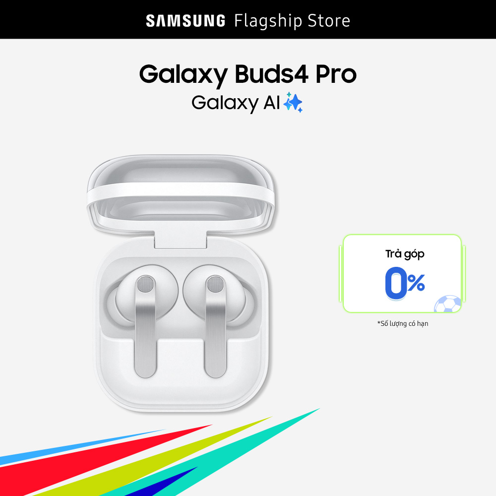 [SIÊU SALE GIỮA NĂM 20H 5-8.6] Tai nghe Samsung Galaxy Buds4 Pro, Chất âm Hi-Fi đa tầng, Chống ồn chủ động, Galaxy AI đa tác vụ