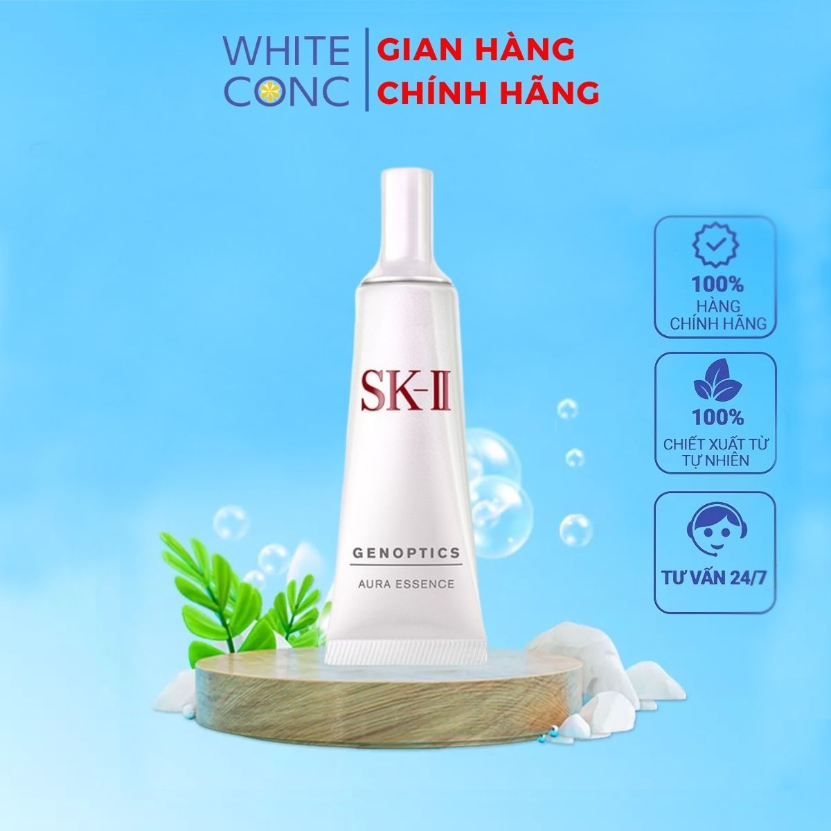Serum aura skii nhật bản sk-ii mini dưỡng trắng, mờ nám 10g