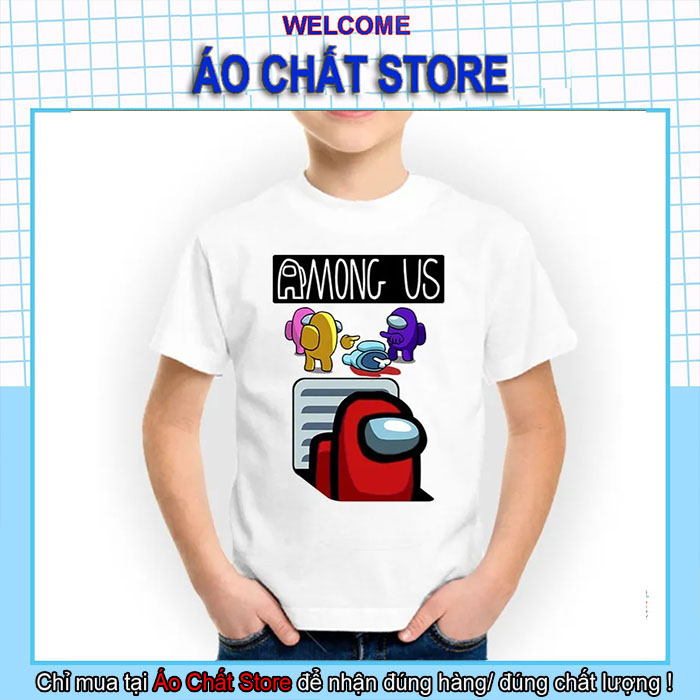 [HCM](Clip + Ảnh Thật) Áo thun Among Us siêu cute cho bé trai bé gái hàng vải đẹp AU11 | Áo Chất Store