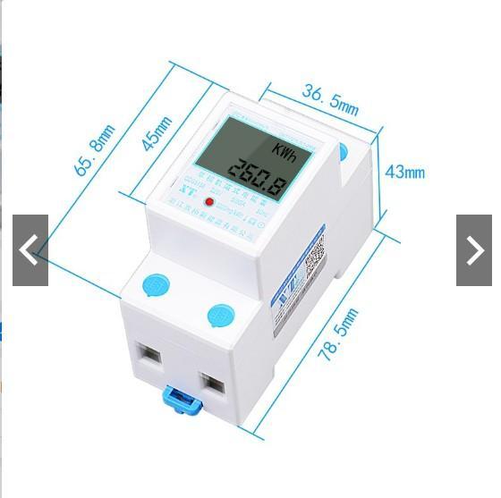 Công tơ điện tử, thiết bị đo công suất SAITON ABB 65A dùng lắp nhà trọ, hoặc kiểm tra tiêu thụ điện của thiết bị điện, tiêu thụ điện gia đình shop Aquahome