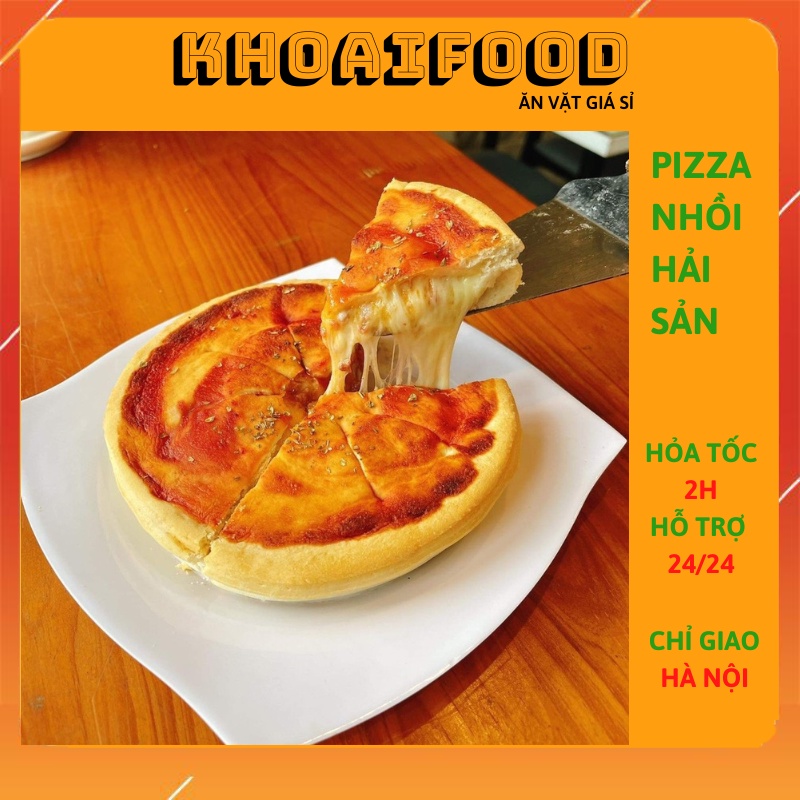 Pizza đông lạnh nhân nhồi CHICAGO vị hải sản đầy ụ nhân hot (400gr)