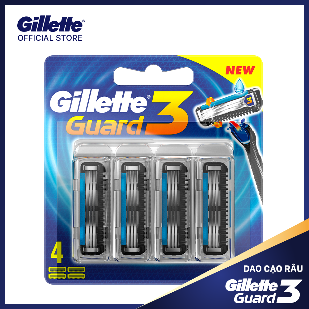 Lưỡi Dao cạo râu Gillette Guard3 4S (4 lưỡi/vỉ)