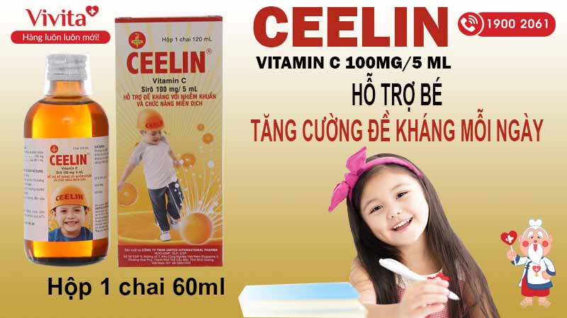 Ceelin vitamin c tăng sức đề kháng cho trẻ