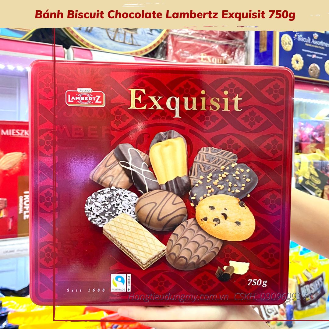 Bánh Biscuit Chocolate Lambertz Exquisit 750g