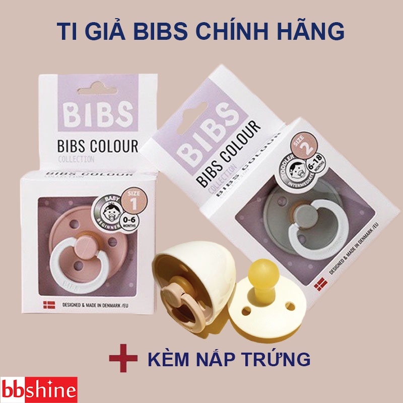 ◄♗♞  Ti giả Bibs Ti ngậm cho bé Đan Mạch chính hãng tặng kèm nắp trứng tiện lợi BBShine – SS021