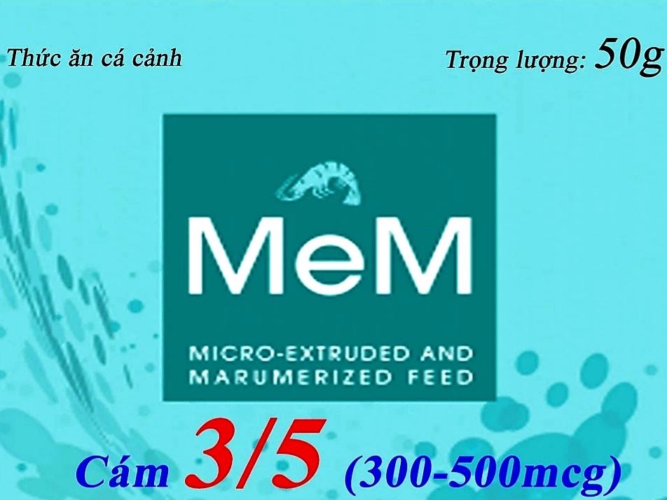 Cám Mem 2/3 (cá nhỏ) & 3/5 (cá lớn) - Cám Bỉ chính hãng chiết lẻ 50gam, 100gam - Thức ăn cá cảnh, betta, guppy cao cấp 2/3 & 3/5 - Mr Fish