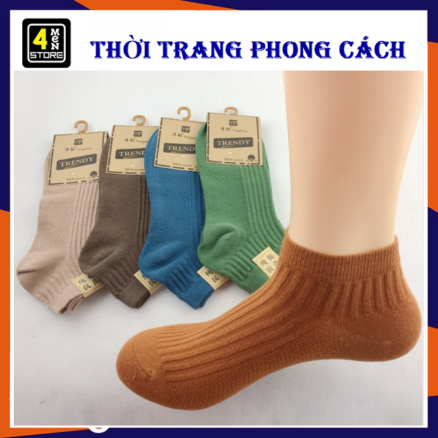 ⚡ Siêu Rẻ ⚡ Combo 10 Đôi Tất Vớ Nam Cotton Dày Ngắn Cổ Cao Cấp (Nhiều Màu)