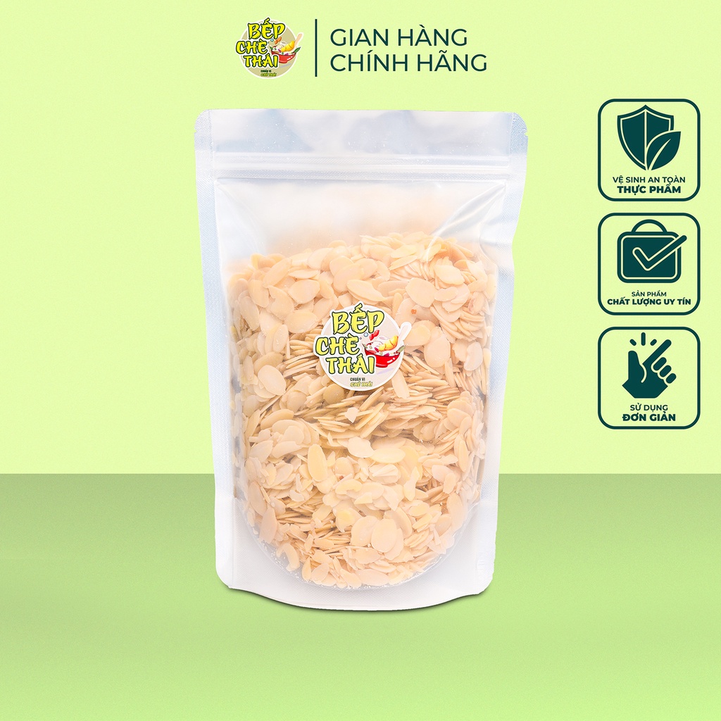 Hạnh nhân cắt lát - hạt dinh dưỡng - túi 500gr - bếp chè thái