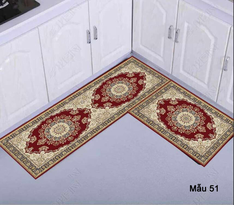 Bộ thảm bếp 2 chiếc tân cổ điển mẫu 51