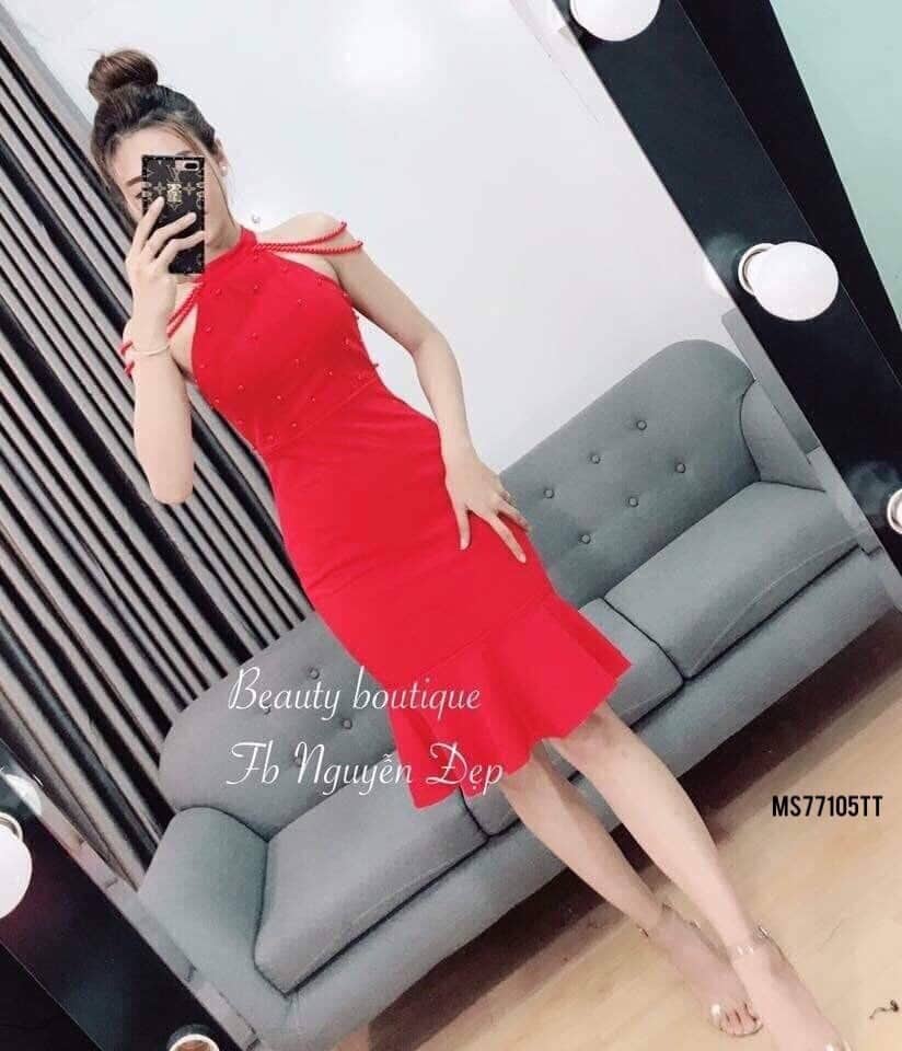Đầm body kết cườm t8 cực xinh