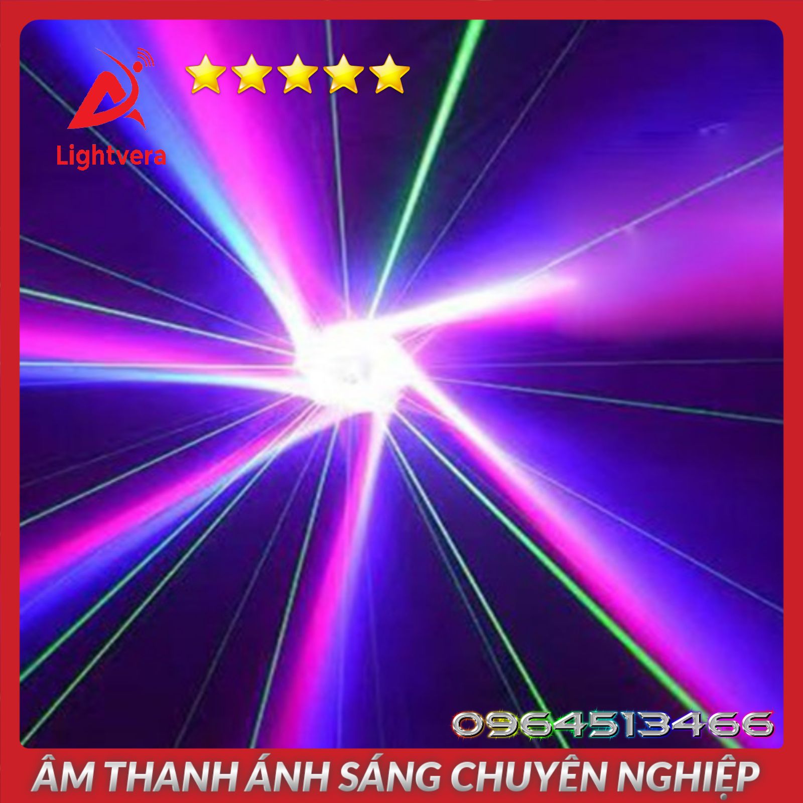 Đèn Moving Head 6 Mắt Laser Cho Phòng Karaoke Sân Khấu Đèn Sân Khấu Lightvera