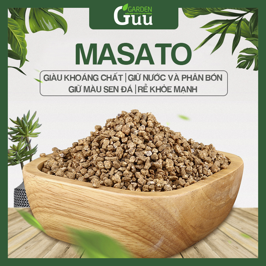 [SIÊU SALE] Đá Masato Rải mặt giữ màu sen đá tốt rễ cân bằng đất trồng chống thối rễ (1KG) Guu Garden