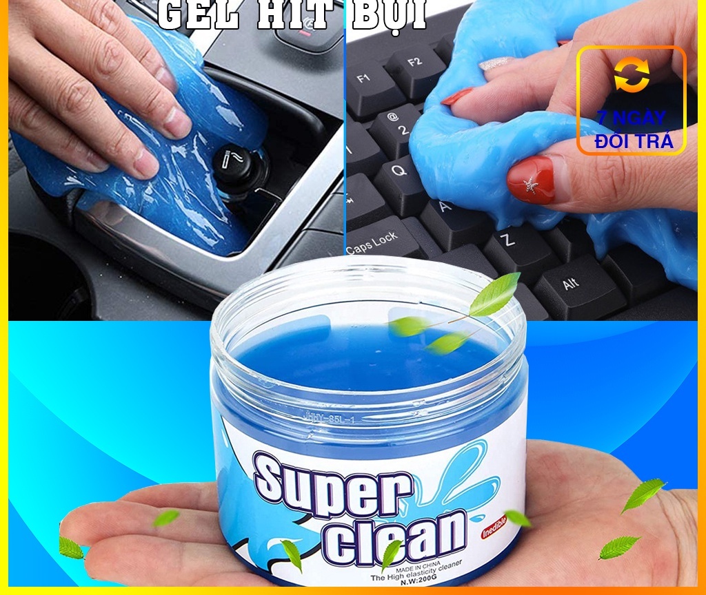 Gel hít bụi bẩn vệ sinh xe và bàn phím có thể tái sử dụng được mùi oải hương không dính đa năng - Best Auto