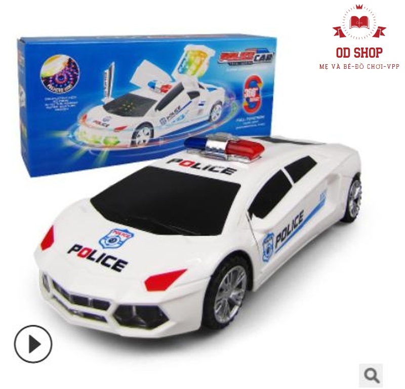 Ô Tô Biến Hình Robot Điều Khiển Từ Xa - Xe Cảnh Sát Điều Khiển Từ Xa, Hộp đồ chơi xe ô tô cảnh sát biến hình Robot có đèn nhạc 0906-37, ĐỒ CHƠI XE Ô TÔ POLOCE CAR BIẾN HÌNH THÀNH ROBOT, Xe ô tô, Đồ chơi, Trò chơi