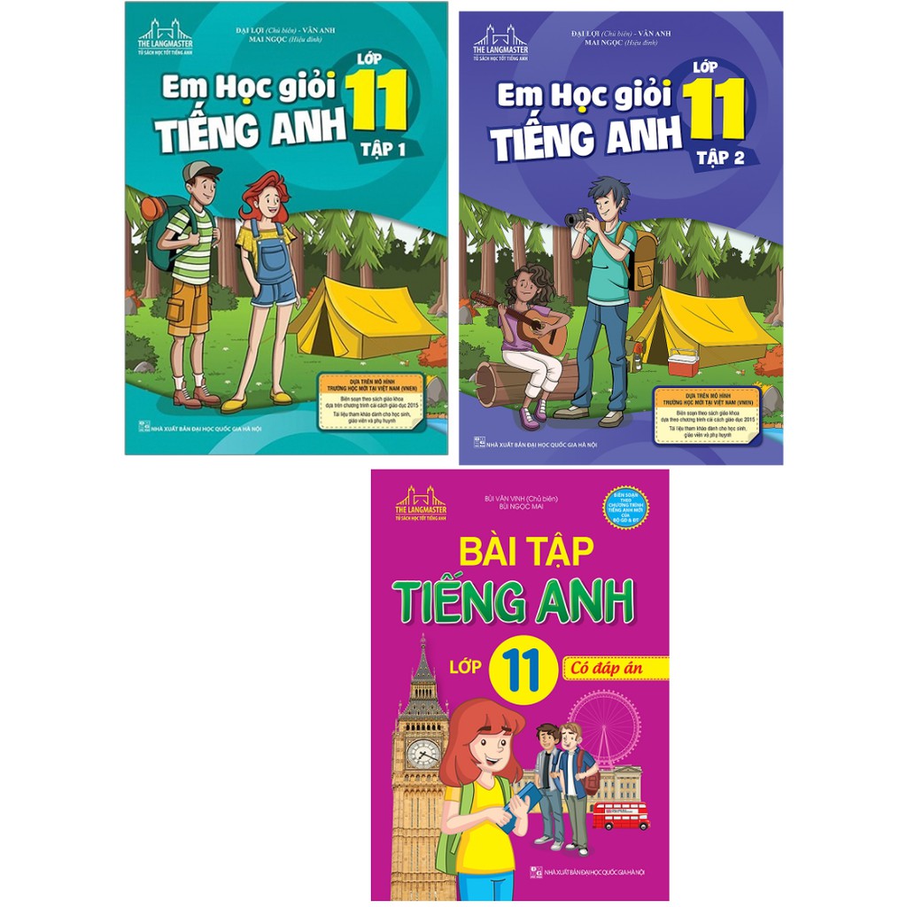 Sách - combo em học giỏi tiếng anh lớp 11 + bài tập tiếng anh lớp 11