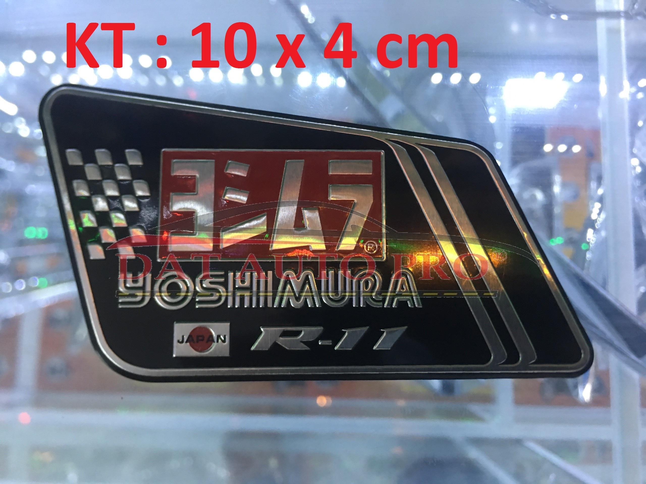 Tem nhôm dán pô xe yoshimura r11 10.5x5.5 cm..