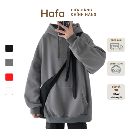 Áo khoác hoodie nam, nữ hoodie basic unisex nỉ from rộng hdt900