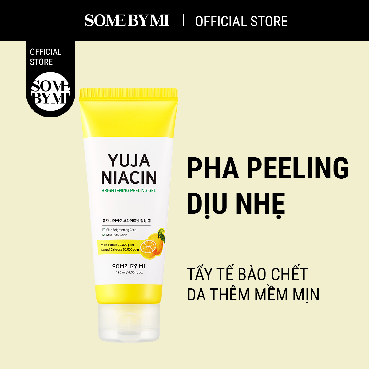[Date T8,10/2024] Gel tẩy da chết Some By Mi Yuja Niacin Brightening Peeling Gel 120ml