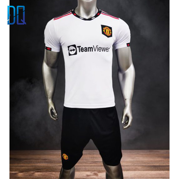 Bộ quần áo bóng đá thi đấu MANCHESTER UNITED trắng 2022 Quần áo đá banh mẫu mới