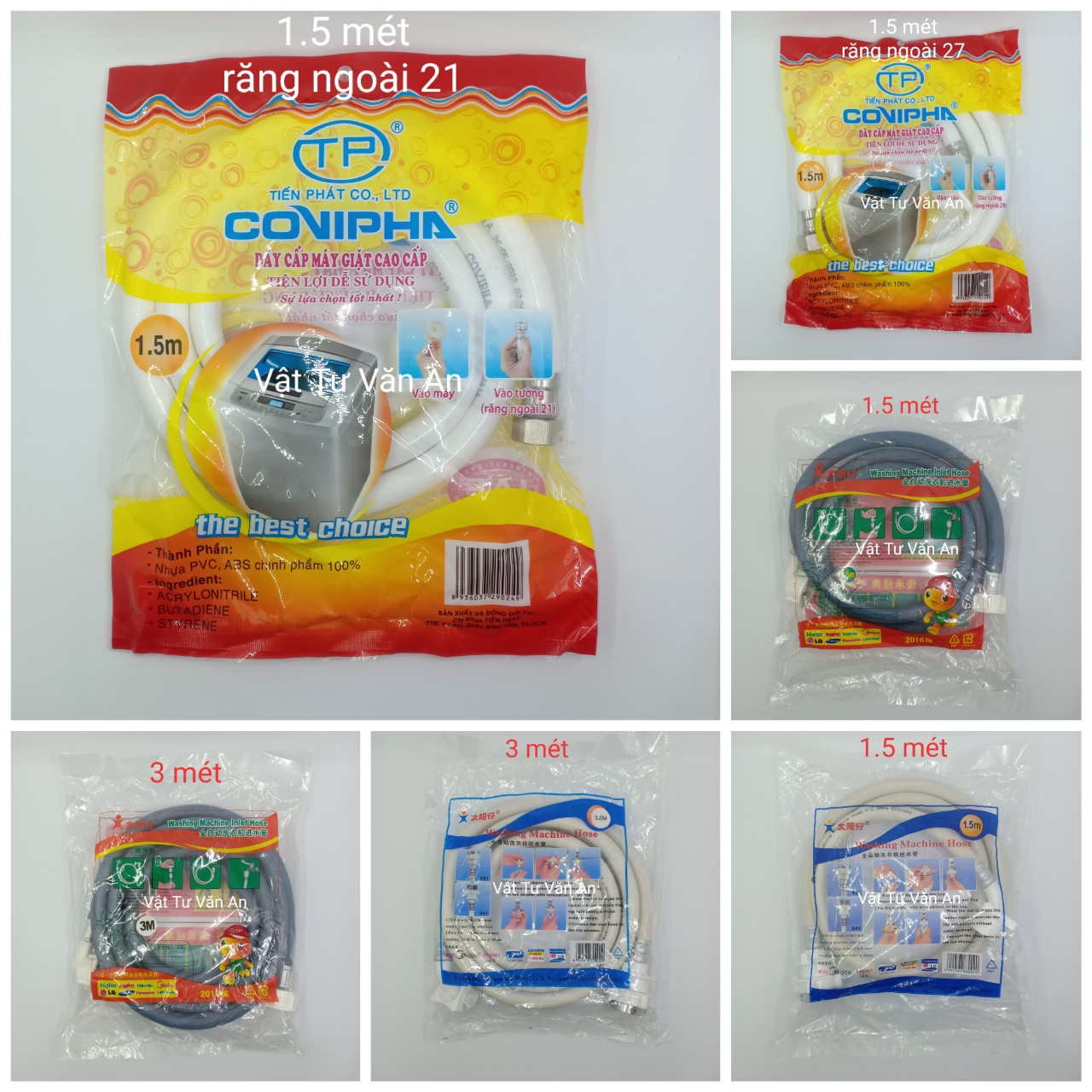 Dây cấp nước máy giặt cửa đứng, cửa ngang
