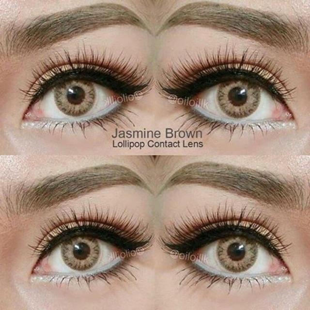 [HCM]lens - kính áp tròng nâu tây sử dụng 1 năm tặng kèm khây đựng