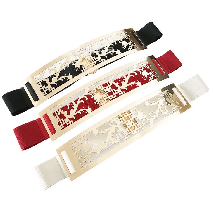 Đai váy Belt váy áo Nịt chun co giãn Mặt Họa tiết Bản 6cm