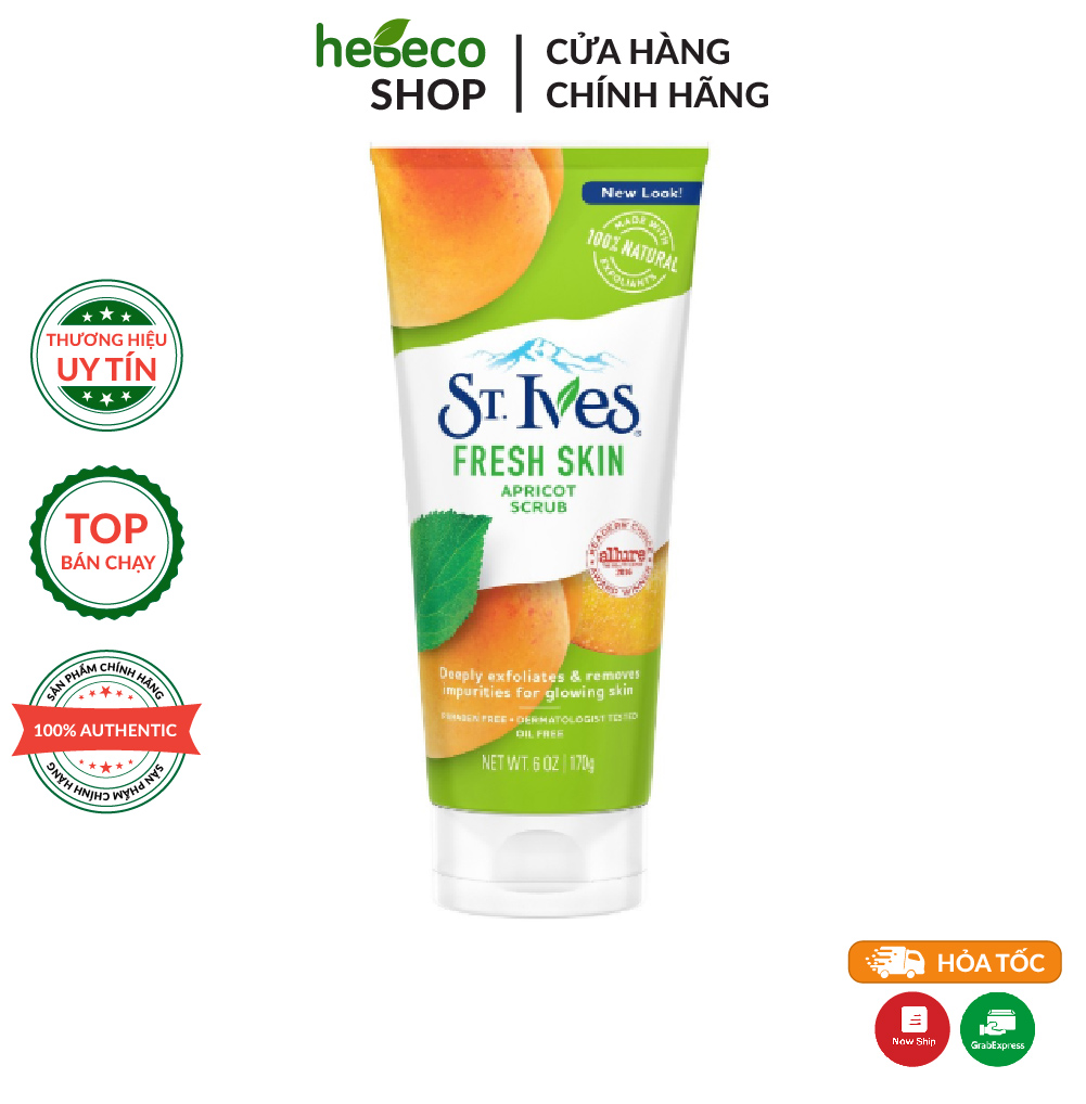 Tẩy da chết mơ làm sạch và mềm da st.ives apricot scrub 170ml - usa, cam kết hàng đúng mô tả, chất lượng đảm bảo an toàn đến sức khỏe người sử dụng