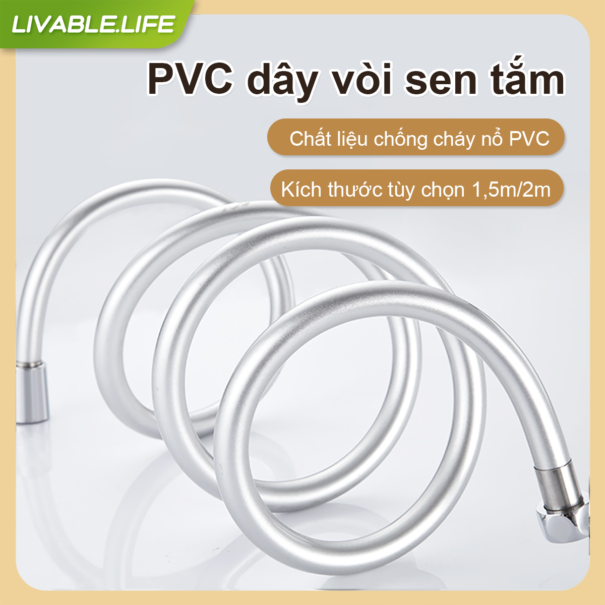 Ll.dây dẫn nước vòi xịt,1.5m,2m dễ dàng vệ sinh hàng cao cấp