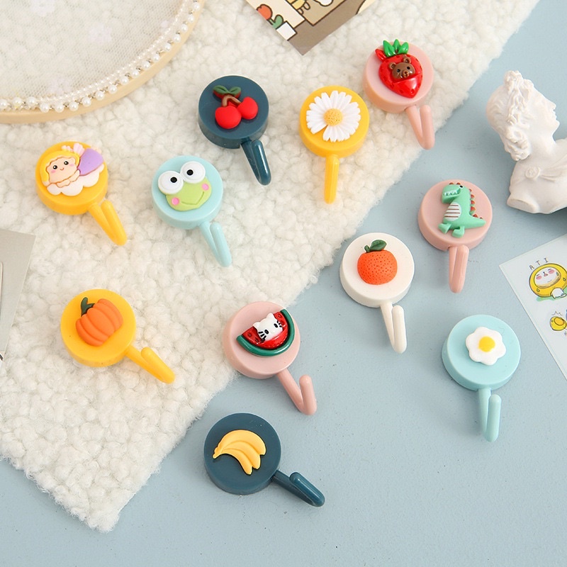 Móc Dán Tường Siêu Dính Hoạ Tiết Dễ Thương Đa Năng