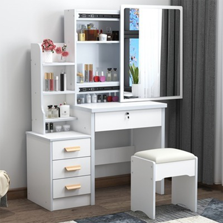 Bàn trang điểm, Bàn trang điểm kèm gương-ghế BAH030 Sweet_Home