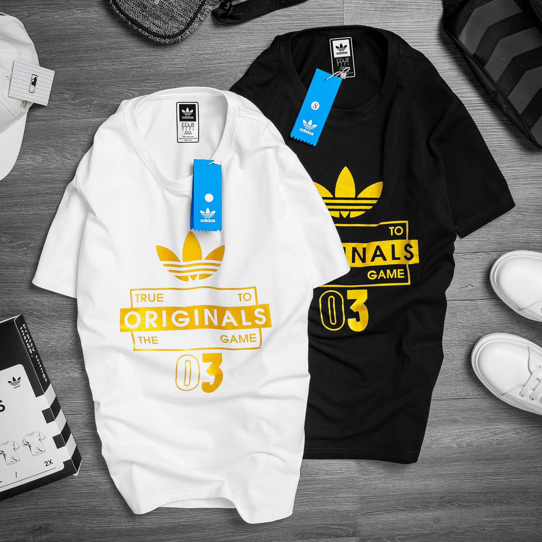 Áo phông adidas unisex | áo thun nam nữ cotton in nhủ vàng