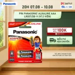 Vỉ 2 viên Pin Panasonic Alkaline AAA LR03T/2B-V – Hàng Chính Hãng