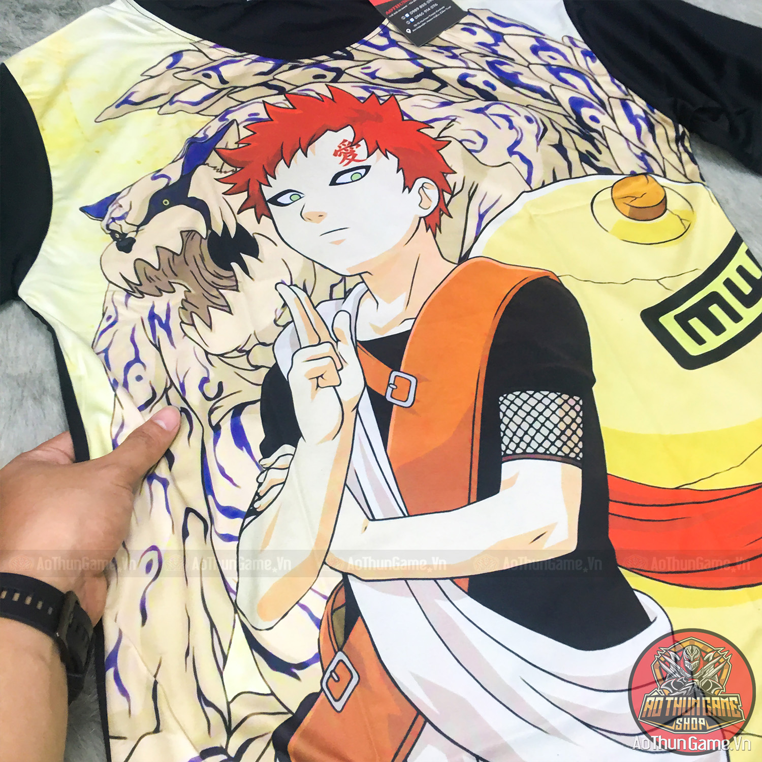 Áo thun Naruto 3D Đen, Gaara, Sasuke Retsude, áo phông Anime Manga có size bé cho trẻ em mới nhất (Shop AoThunGame