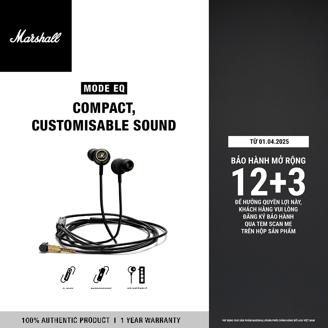 Tai nghe Marshall MODE EQ - Bảo Hành Chính Hãng 1 Đổi 1 trong 1 Năm