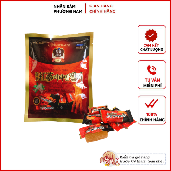 Kẹo hồng sâm dẻo - mềm hàn quốc gói 200g