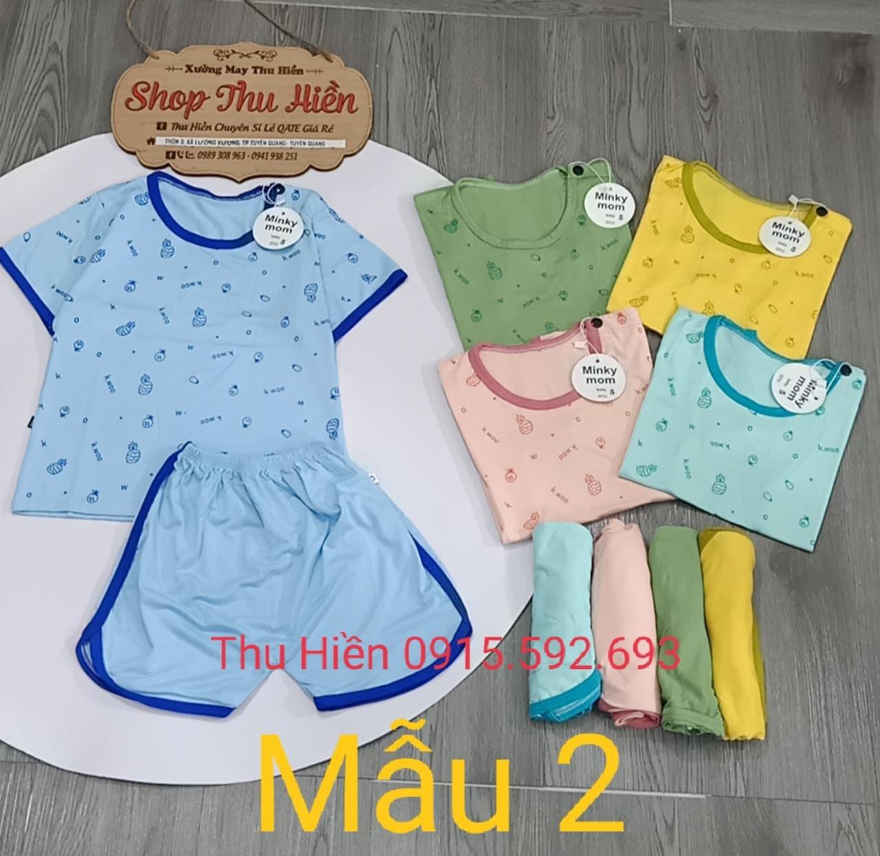 Bộ thun lạnh cho bé yêu mẫu 2