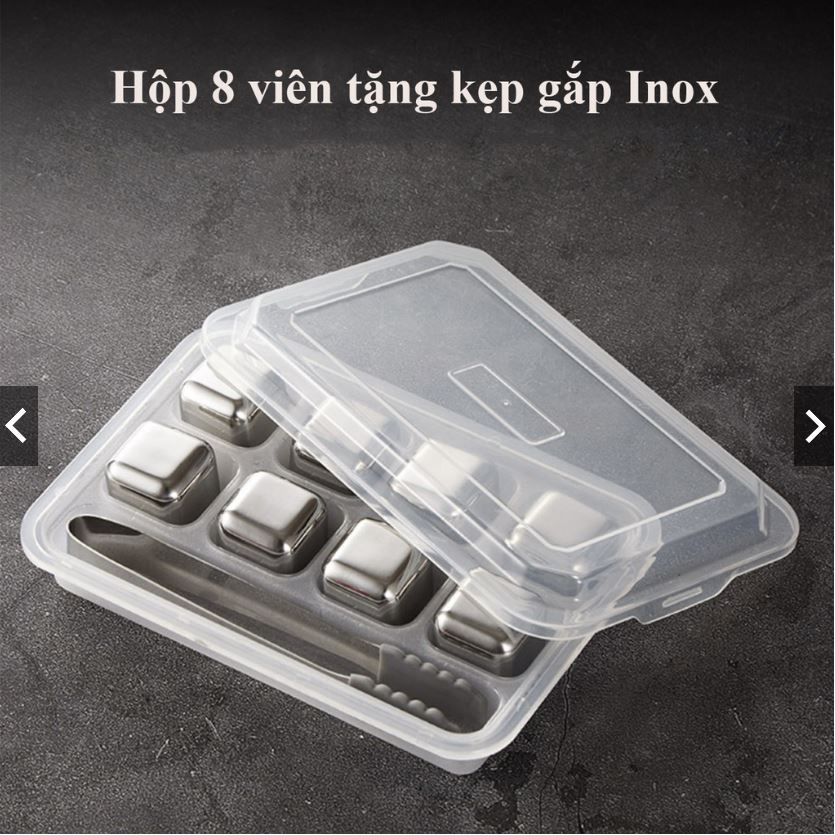 Đá vĩnh cửu hộp 6 viên , 8 viên. Đá lạnh vĩnh cửu Inox 304 cao cấp