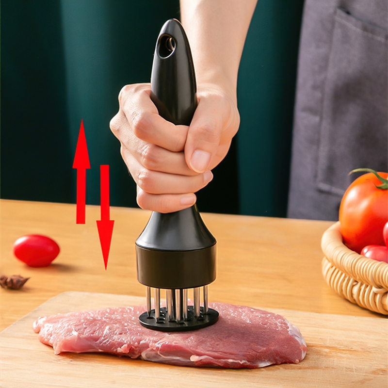 Dụng cụ châm bì, xâm bì, cây châm thịt lợn 16 lỗ xiên, xăm thịt, làm mềm thịt, làm heo quay da giòn,cây Đâm thịt-HAUSE