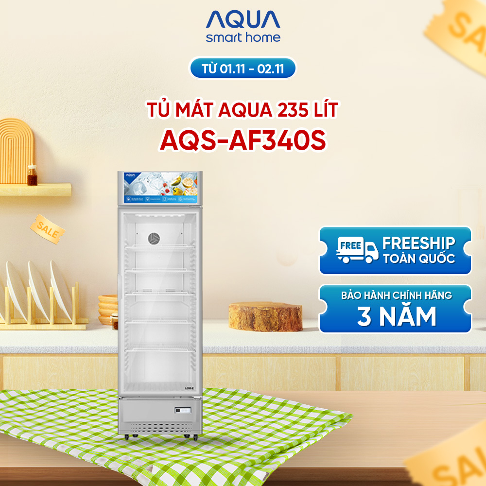 Tủ mát Aqua 235 Lít AQS-AF340S