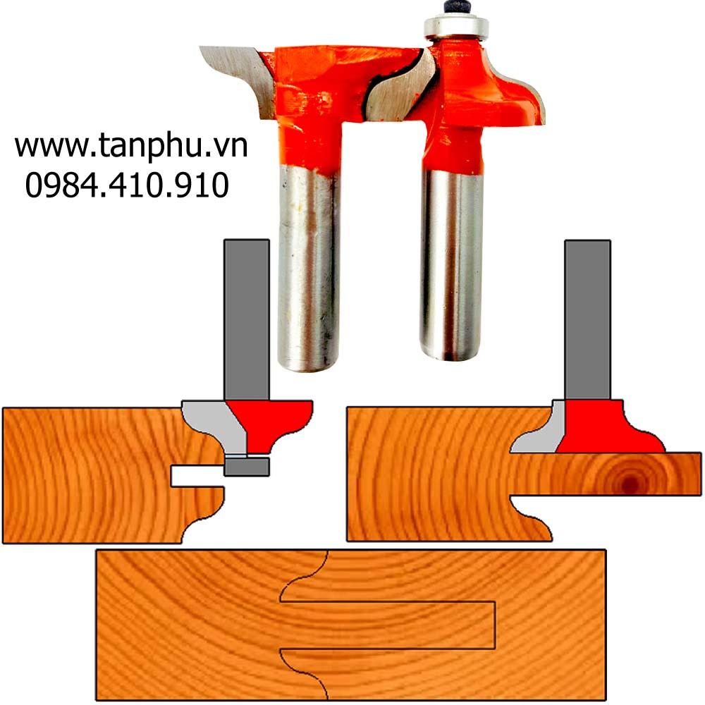 Bộ mũi soi gỗ đánh ghép đố cửa chính cánh lượn