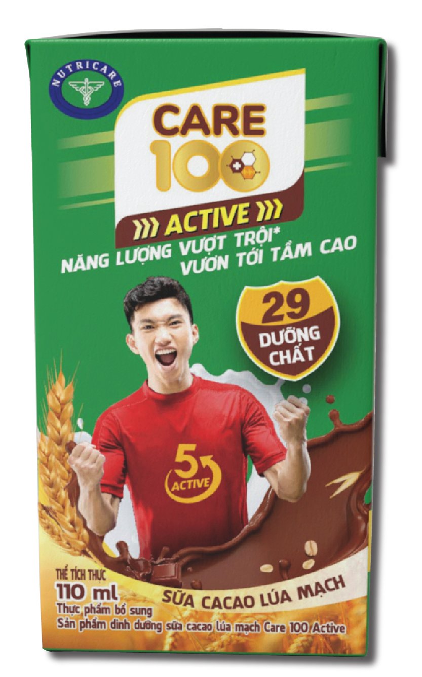 Thùng sữa cacao lúa mạch Care 100 Active