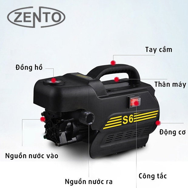 Máy bơm xịt - rửa xe áp lực cao zento zn-s6 (1800w