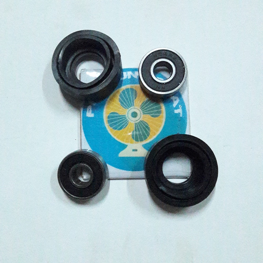 Combo 2 vòng cao su 2 bạc đạn 608 thường (như hình) - cao su mủ chêm bạc kèm bạc đạn 608