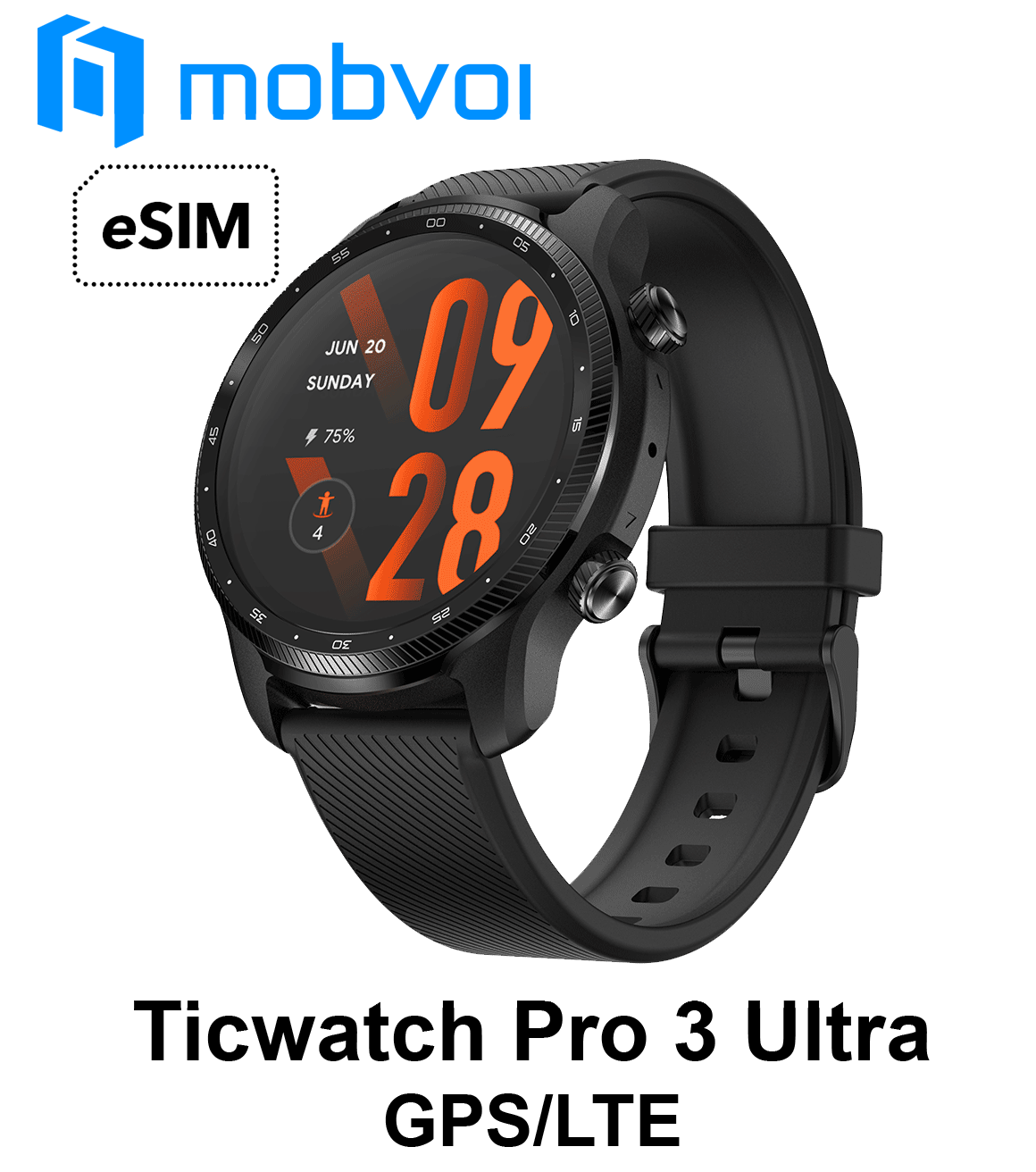 Đồng hồ thông minh Ticwatch Pro 3 Ultra GPS/LTE (esim) pin và cấu hình khủng