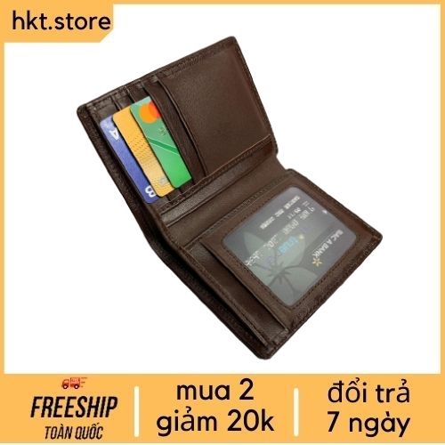 Ví Nam Nappa [Ví Đứng] Da Bò Thật Đẹp Mini Có Nhiều Ngăn Đựng Thẻ