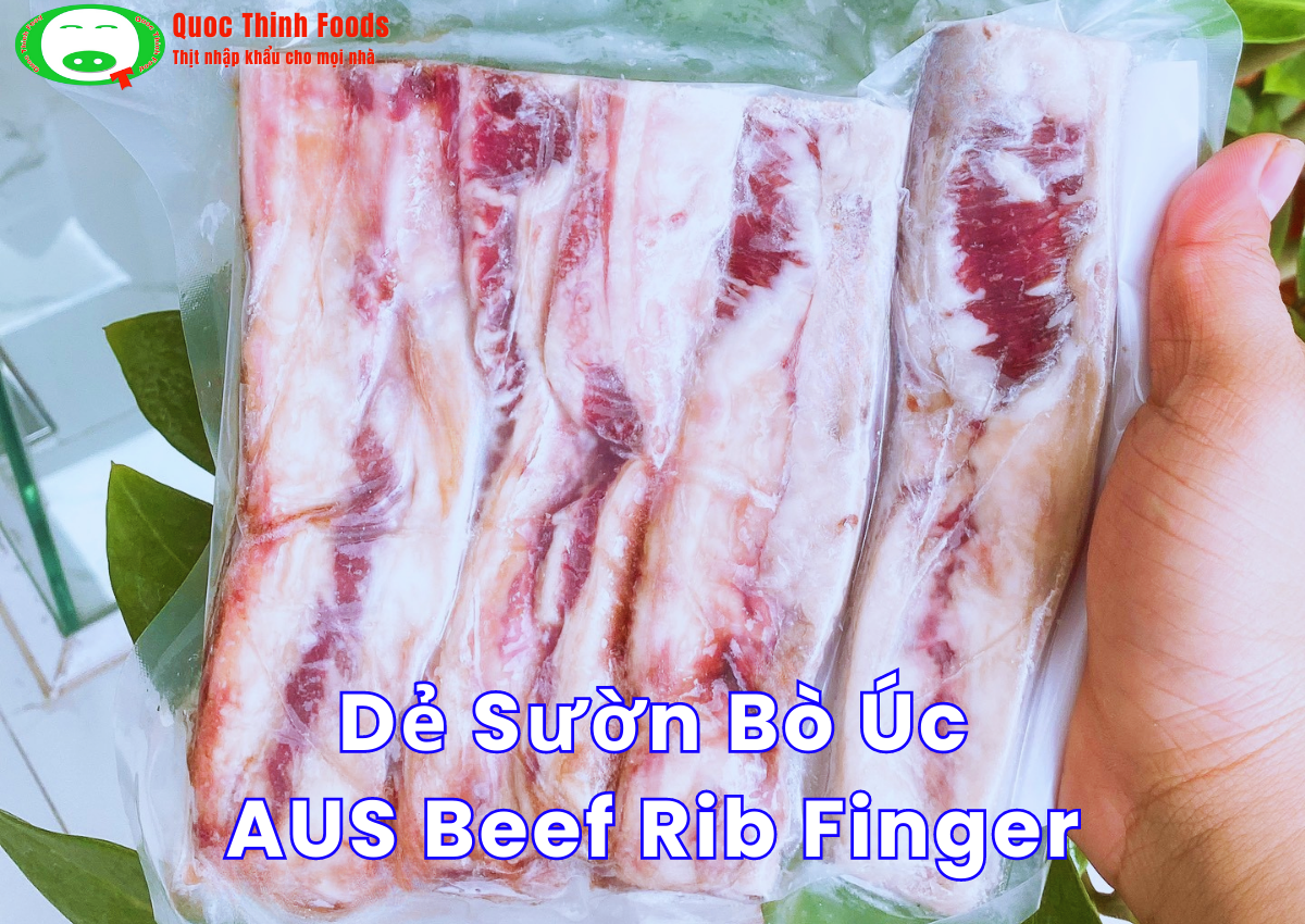 [Chỉ Giao HCM] - Dẻ Sườn Bò Úc- 500gr - US Beef Rib Finger - Giao Siêu Tốc 2H HCM - Thịt Nhập Khẩu Quoc Thinh Foods