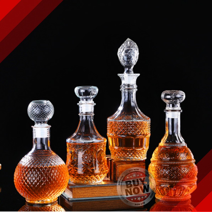 Chai Đựng Rượu Thủy Tinh - Bình Ngâm Rượu - Bình Pha Lê – Chai Thủy Tinh 800ml – Vỏ Chai Rượu Đẹp – Topbanchaynhat